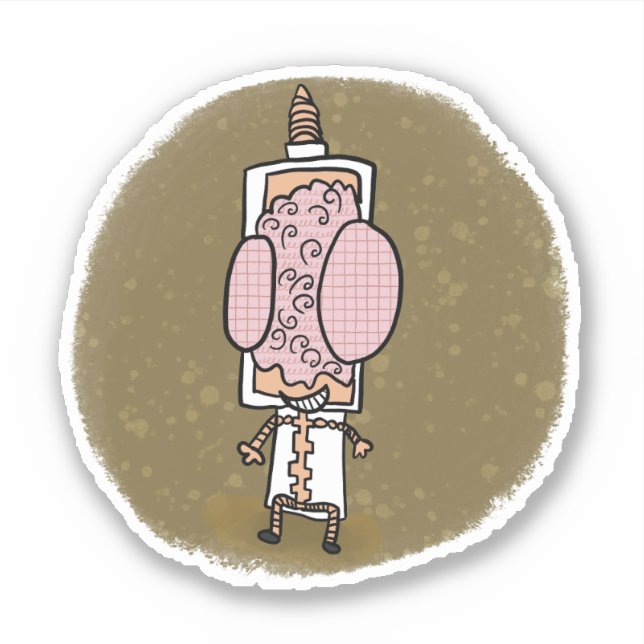 Sticker de style de livre de bande dessinée Dr Bra (Devant)