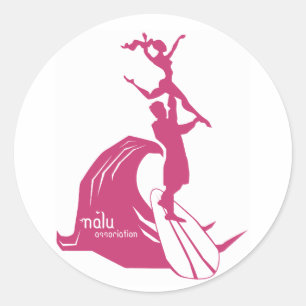 Sticker de surf en tandem Pinky