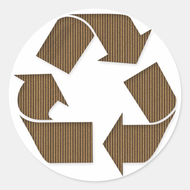Sticker de symbole de recyclage de carton (Devant)