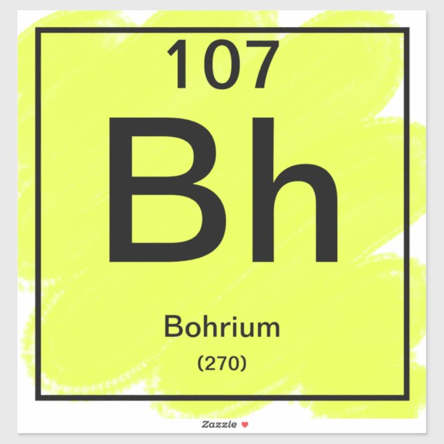 Sticker de table périodique - Bohrium (Feuille)