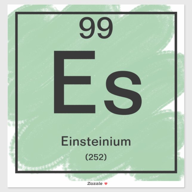 Sticker de table périodique - Einsteinium (Feuille)