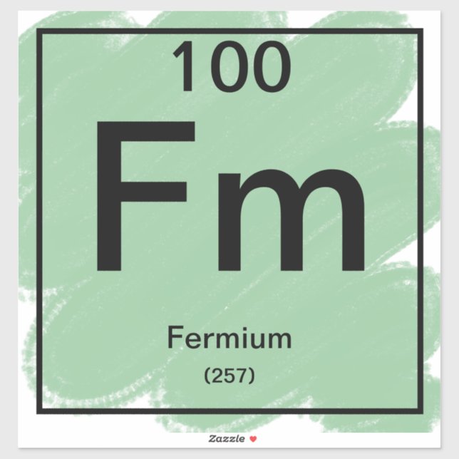 Sticker de table périodique - Fermium (Feuille)