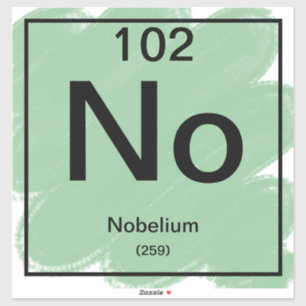 Sticker de table périodique - Nobelium