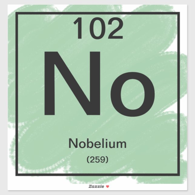Sticker de table périodique - Nobelium (Feuille)