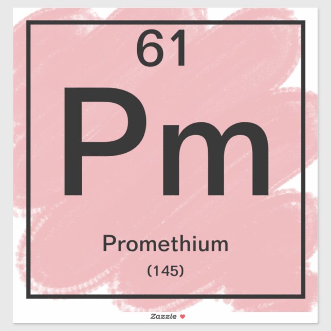 Sticker de table périodique - Prométhium (Feuille)