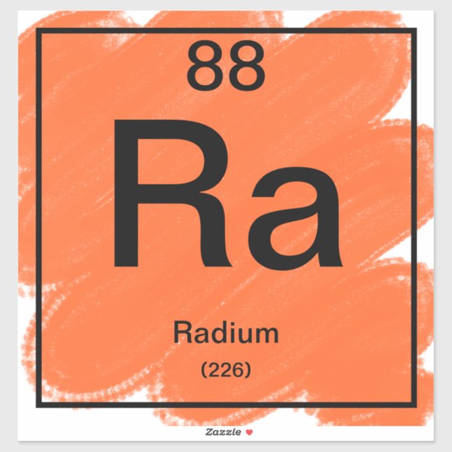 Sticker de table périodique - Radium (Feuille)