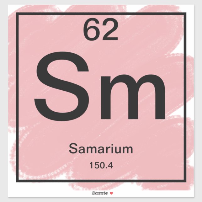 Sticker de table périodique - Samarium (Feuille)