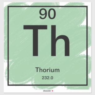 Sticker de table périodique - Thorium