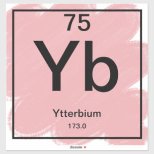Sticker de table périodique - Ytterbium