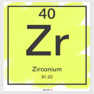 Sticker de table périodique - Zirconium