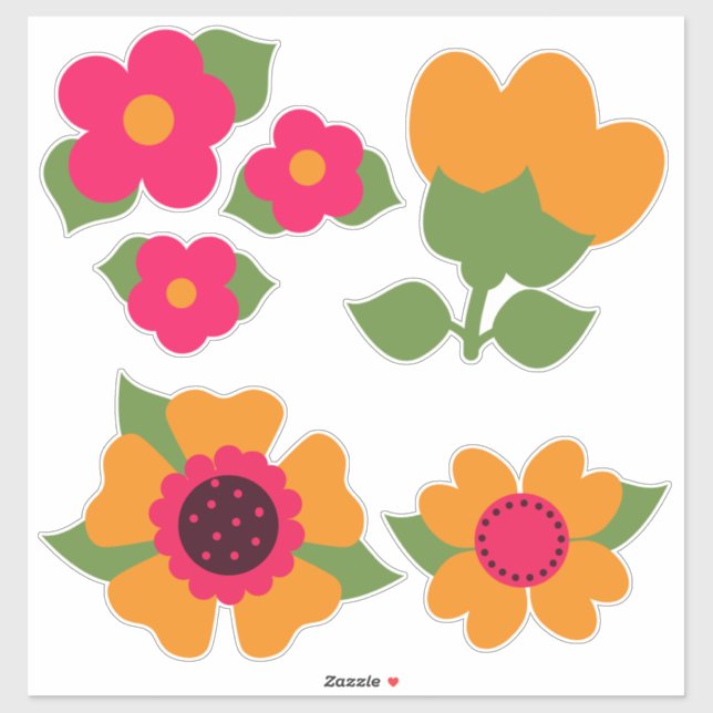 Sticker De Telles Jolies Fleurs ! (Feuille)