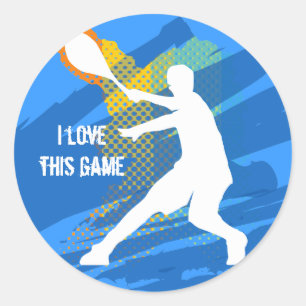 sticker de tennis cool : J'aime ce jeu