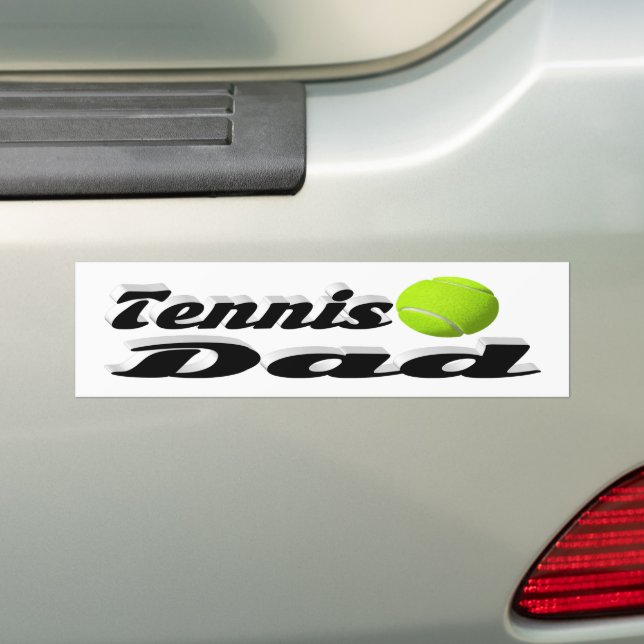 Sticker de tennis Papa Bumper (En voiture)