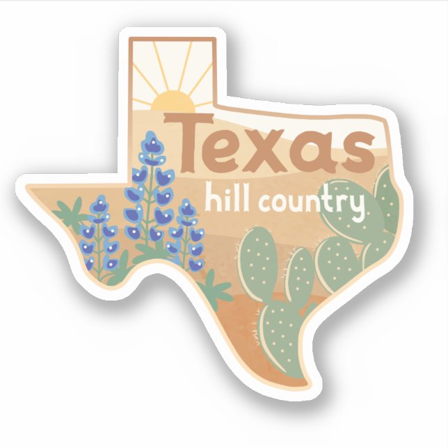 Sticker de Texas Hill Country (Devant)