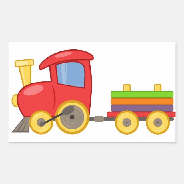 Sticker de train de jouets coloré pour enfants (Devant)