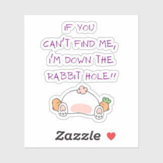 STICKER DE TROUS DE RABBIT FUNNY