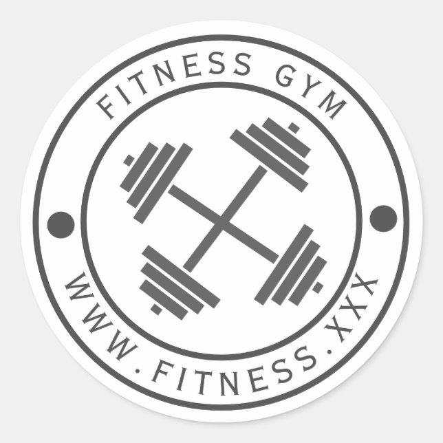 Sticker de typographie du logo Gym (Devant)
