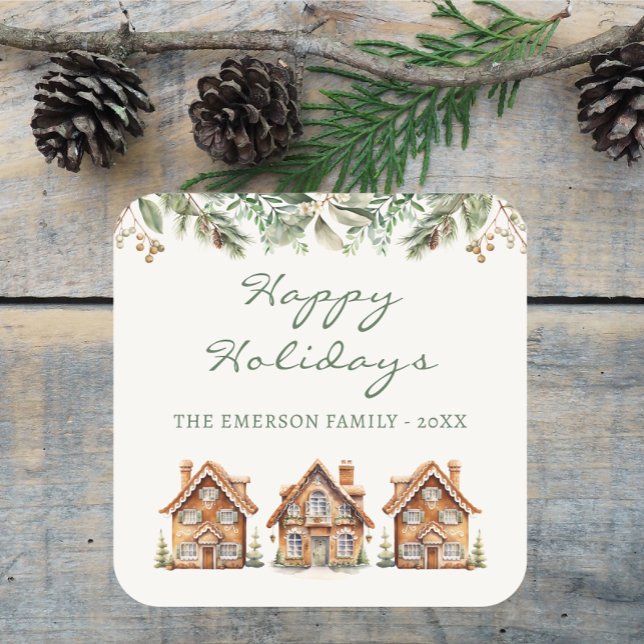 Sticker de vacances en pain d'épices (Gingerbread Holiday Sticker
)