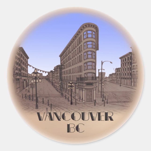 Sticker de Vancouver Canada Landmark Gastown Souve (Devant)