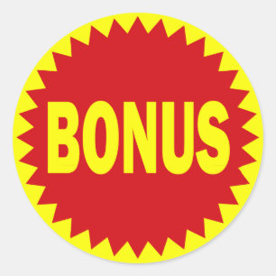 Sticker de vente au détail Bonus