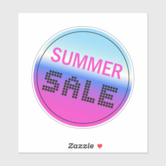 Sticker de vente d'été Dégradé holographique (1pc)