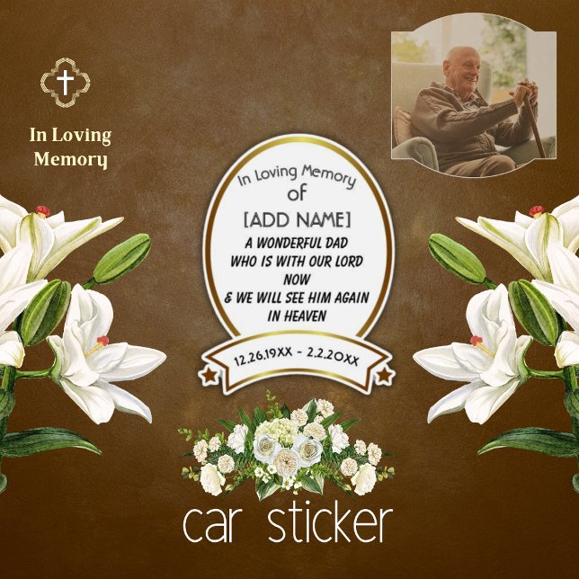 Sticker de voiture In Love Memory of Dad [AJOUTER  (In Loving Memory Car Stickers)