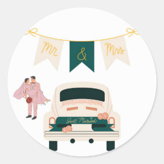 Sticker de voiture Mariage marié