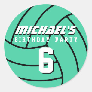Sticker de volley-ball Aqua Sports Anniversaire de
