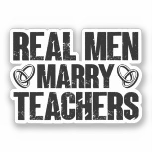Sticker De vrais hommes marient des enseignants Funny ense