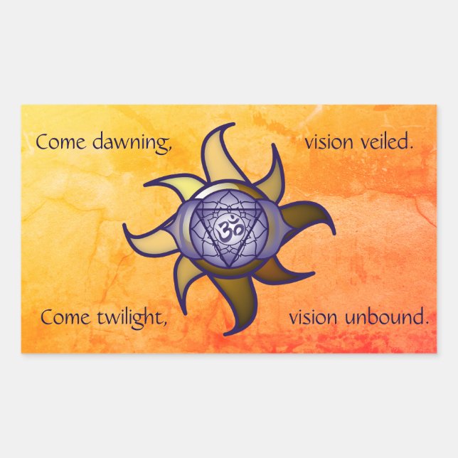 Sticker de Yoga Insight Lotus Ajna Chakra "Third E (Devant)
