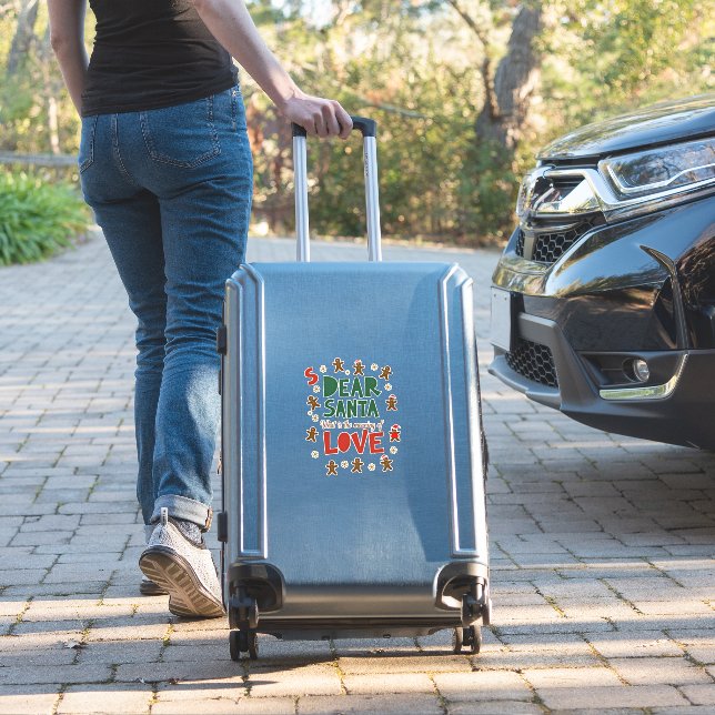 Sticker Dear Santa What is the meaning of Love Ugly Design (Valise Insitu)