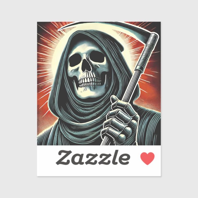 Sticker death character illustration (Feuille)