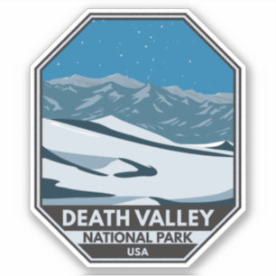 Sticker Death Valley National Park Night Sky Vintage