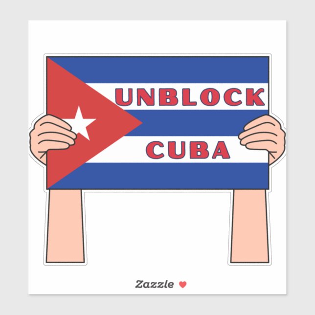 Sticker Débloquer Cuba (Feuille)