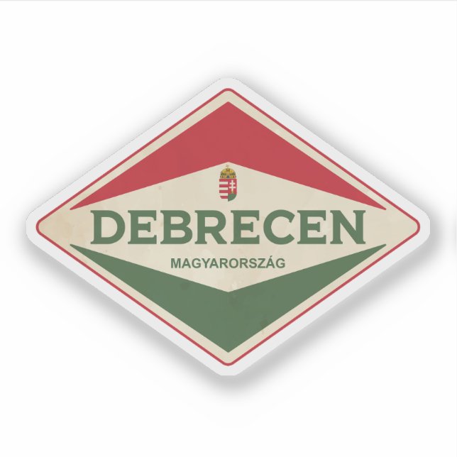 Sticker Debrecen Hongrie Vintage (Devant)