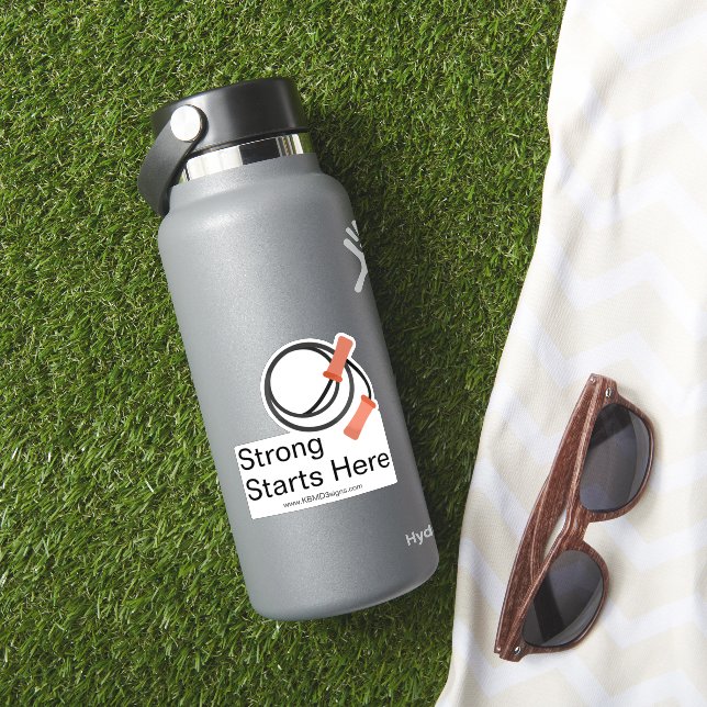 Sticker Débutant Fitness - Custom www - Strong Commarts Ic (HydroFlask Insitu)