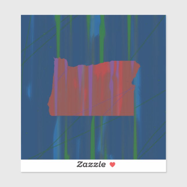 Sticker Décal de la soupe de l'Oregon (Feuille)