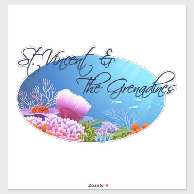 Sticker Décal de Saint-Vincent-et-les Grenadines (Feuille)