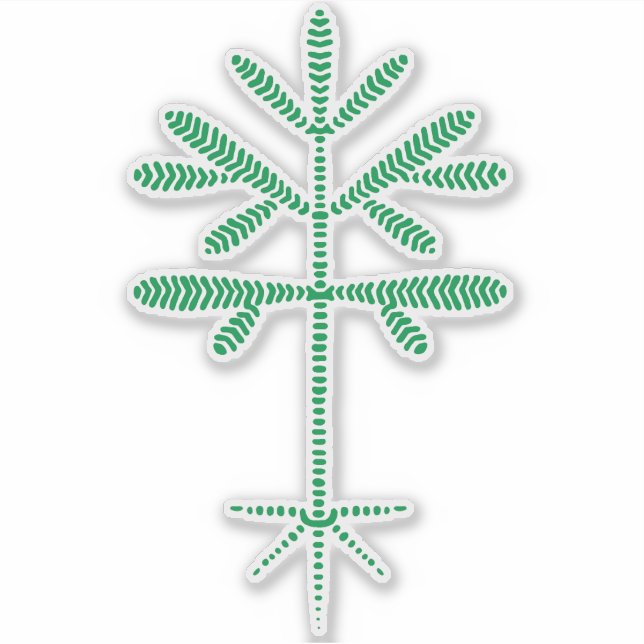 Sticker Décal de vinyle avec un écaillage vert (Devant)