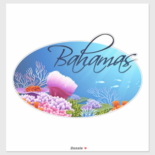 Sticker Décal des Bahamas (Feuille)