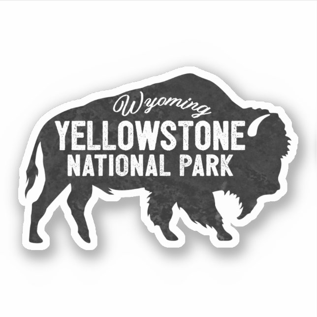 Sticker Decal du parc national Yellowstone Wyoming (Devant)