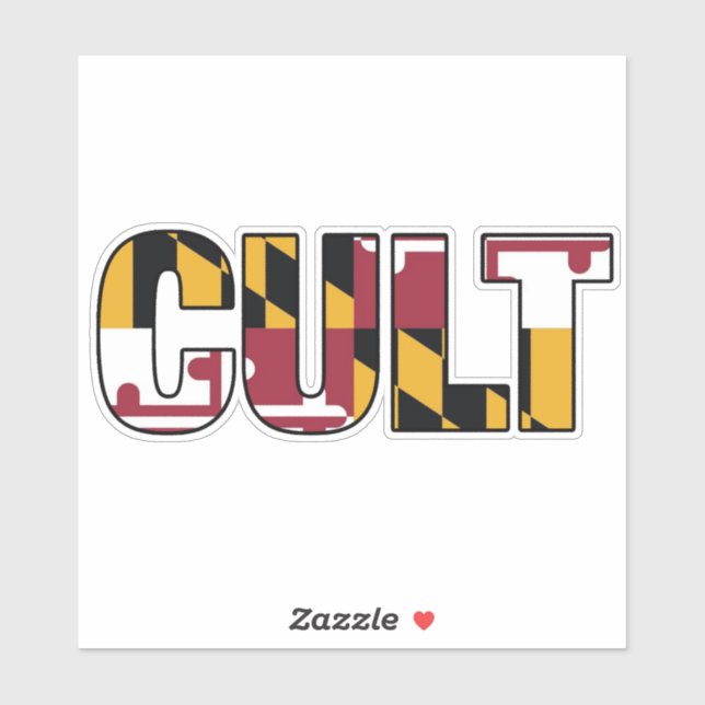 Sticker Décalage personnalisé du drapeau du Maryland (Feuille)