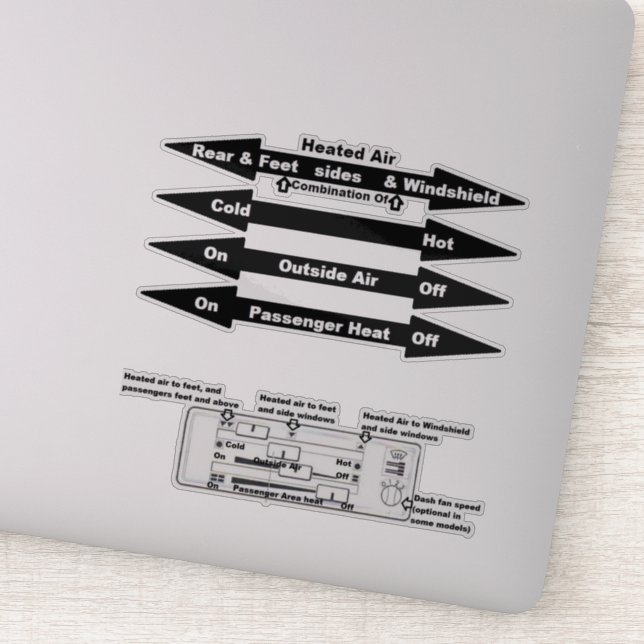 Sticker Décale de fenêtre intérieure transparente AirCoole (Détail)