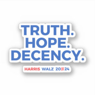 Sticker Décence de Vérité Espérance - Harris Walz 2024
