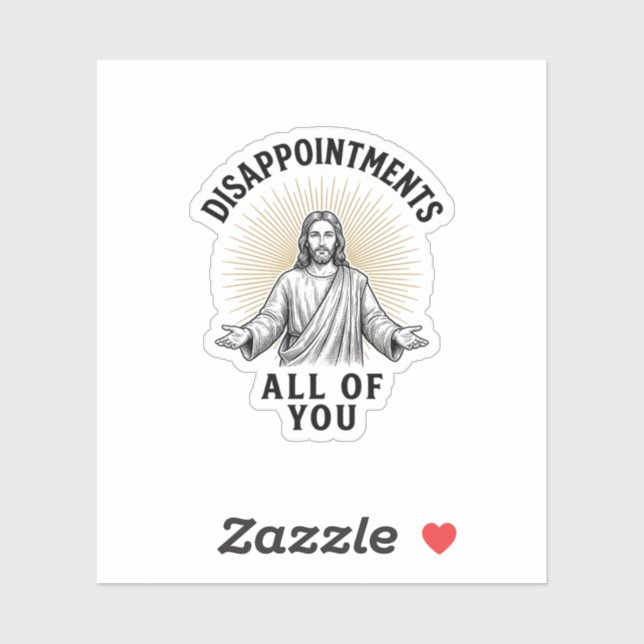 Sticker Déceptions Vous Tous Chemise Religieuse Vintage (Feuille)