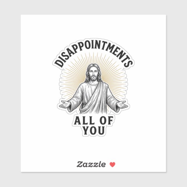 Sticker Déceptions Vous Tous Tee-shirt Religieux Vintage (Feuille)