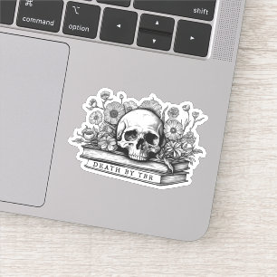 Sticker Décès par le crâne tbr et les livres