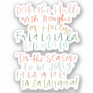 Sticker Deck Halls Hand Lettrkers