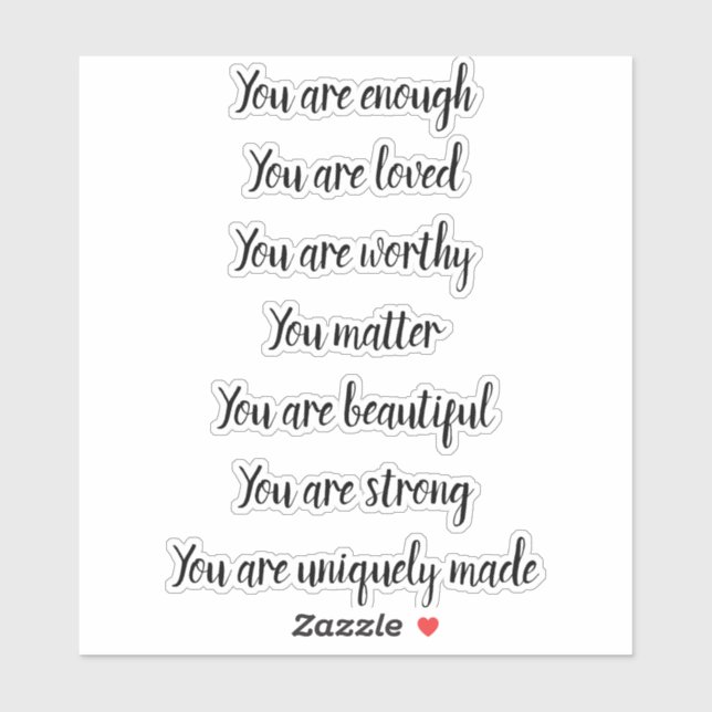 Sticker Déclarations d'affirmation (Feuille)