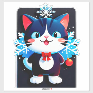 Sticker 🎄 Décoration de chat de Noël mignonne pour les am